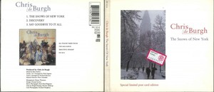 CHRIS DE BURGH THE SNOWS OF NEW YORK SPACE LIMITED POST CARD EDITION DIGIPAK 5