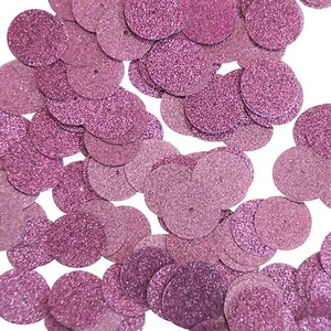 Lentejuela redonda 15mm Rosa Metálico Brillo Glitter Textura Paillettes de Alta Costura - Imagen 1 de 2