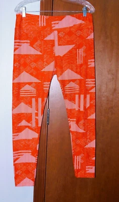 LuLaRoe Calzas Confort Pantalones Altos y Curvilíneos Naranja Geo Apenas Usados en Excelente Condición Foto 1 de 4