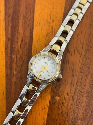 Relic Women's Watch Pearl Dial Rhinestone accents Two Tone 25mm New Battery - Image 1 of 4