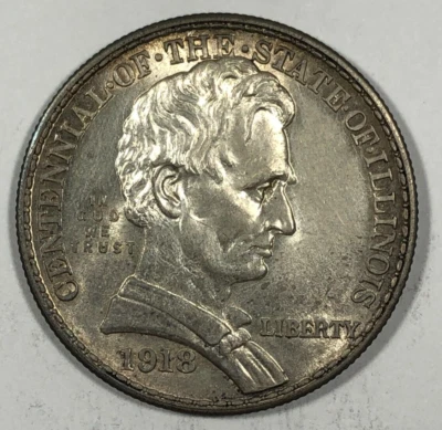 1918 Lincoln Commemorative Half .50. Nice Unc.  - Image 1 of 3