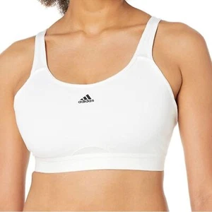 adidas Women's Training High Support Good Level Bra white size MDD - Picture 1 of 10