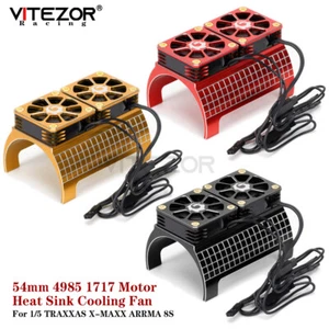 54mm 4985 1717 Motor Cover Heat Sink Cooling Fan Fit 1/5 TRAXXAS X-MAXX ARRMA 8S - Picture 1 of 56