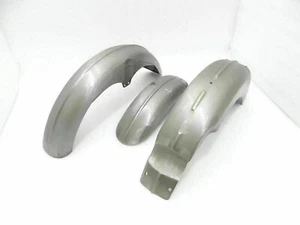 AJS FRONT AND REAR RAW STEEL MUDGUARD SET - Foto 1 di 6
