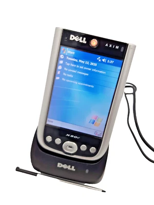 Dell Axim X50v PDA Pocket PC Windows Mobile Personal Digital Assitant Intel PXA - Image 1 of 4