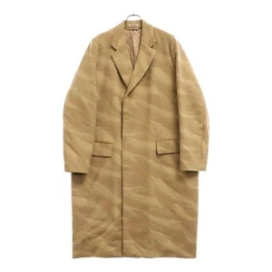 AURALEE 21AW WOOL CASHMERE JACQUARD MELTON CHESTERFIELD COAT BEIGE Used 8f5bdf3d - Picture 1 of 8