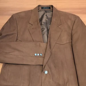 Vintage Cavenders Blazer Herren 48 lang CCC Western Sport Mantel Wildleder Sägezahn - Bild 1 von 18