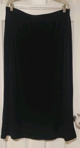 VTG Womens Velvet Maxi Skirt Sz 1X Black Stretch Whimsigoth Event - Picture 1 of 4