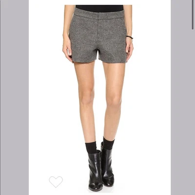 Pantalones cortos de lana gris Joie, talla 8 Foto 1 de 4