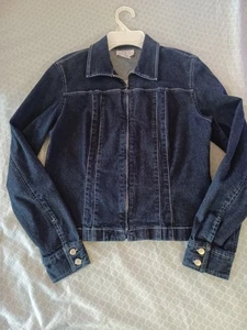 Chaqueta vaquera elástica Ann Taylor Loft para mujer talla 6 cremallera completa - Imagen 1 de 5