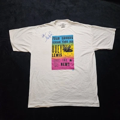 Camiseta de concierto vintage Winterland 1994 Huey Lewis & The News XL autografiada Foto 1 de 4