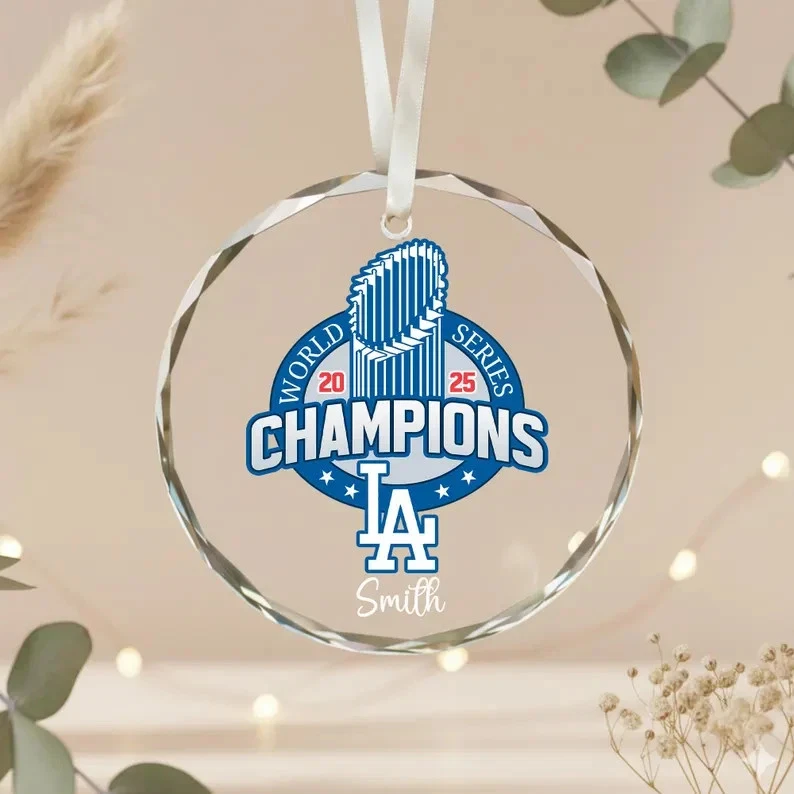 Los Angeles Champions Ornaments, Round Glass Ornaments s1 - Image 1 of 2