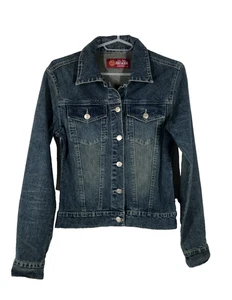 Women's Denim Jacket French Jeans Size 10 Cotton Blue - 355 - Picture 1 of 3