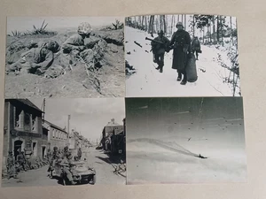 World War Two Re-Print 5x7 Photo Lot of 4 Lot 3 Iwo Jima France Bulge B17 - Picture 1 of 2