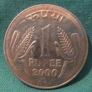 Moneda de 1 rupia India 2000 - Circulada - Imagen 1 de 2