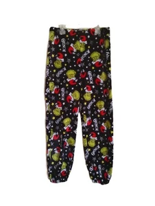 Dr. Seuss The GRINCH Mens Pajama Pants Large Multicolor Elastic Waist Velvet - Picture 1 of 7