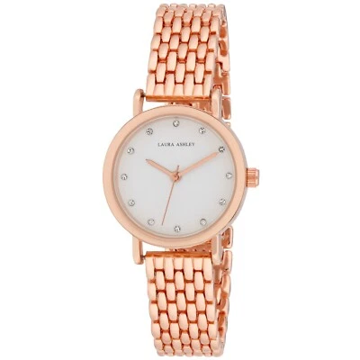 Reloj pulsera Laura Ashley para mujer 30 mm piedra esfera incrustada eslabones (LA2105) Foto 1 de 3