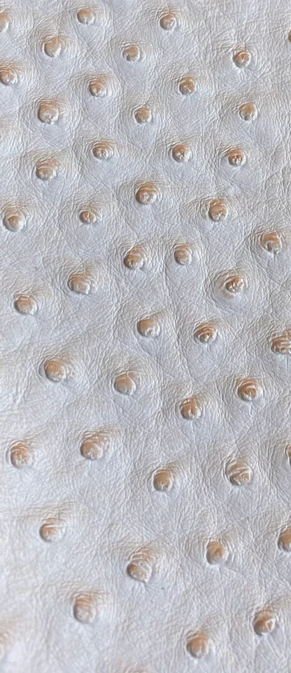 Cream ostrich faux vinyl Marine grade UV resistance waterproof Fabric - Image 1 of 1