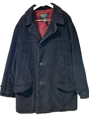 Chaqueta Eddie Bauer Para Hombre X-Large Negra Forrada de Pana Cuello Foto 1 de 4