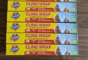 NEW 5 PACK Cling Wrap Stretch Food Microwave Safe Seal Fresh BPA Free 600 SQ FT - Picture 1 of 1