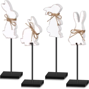 Easter Standing Table Decor Wooden Bunny Egg Rabbit Tabletop Decoration Easter T - Picture 1 of 12