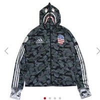 adidas consortium shark hoodie x bape
