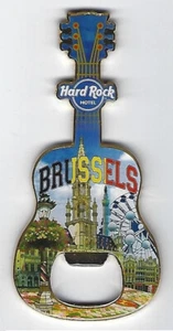 Flaschenöffner Bottle Opener Magnet Hard Rock Cafe Brussels Hotel Fehler V20 NEU - Picture 1 of 1