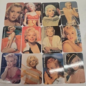 Vintage Complete 12-Months 1991 Marilyn Monroe Portugal Calendar Trading Cards - Afbeelding 1 van 17