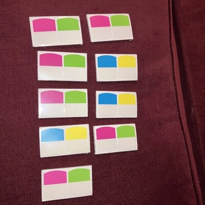 Grapas, Pegatinas Nuevas, Autoadhesivas Colorido Página Bandera Pestañas Para Hogar U Oficina Foto 1 de 4