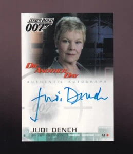 Carta autografa James Bond: Die Another Day 2002 A2 Judi Dench as M - Foto 1 di 2