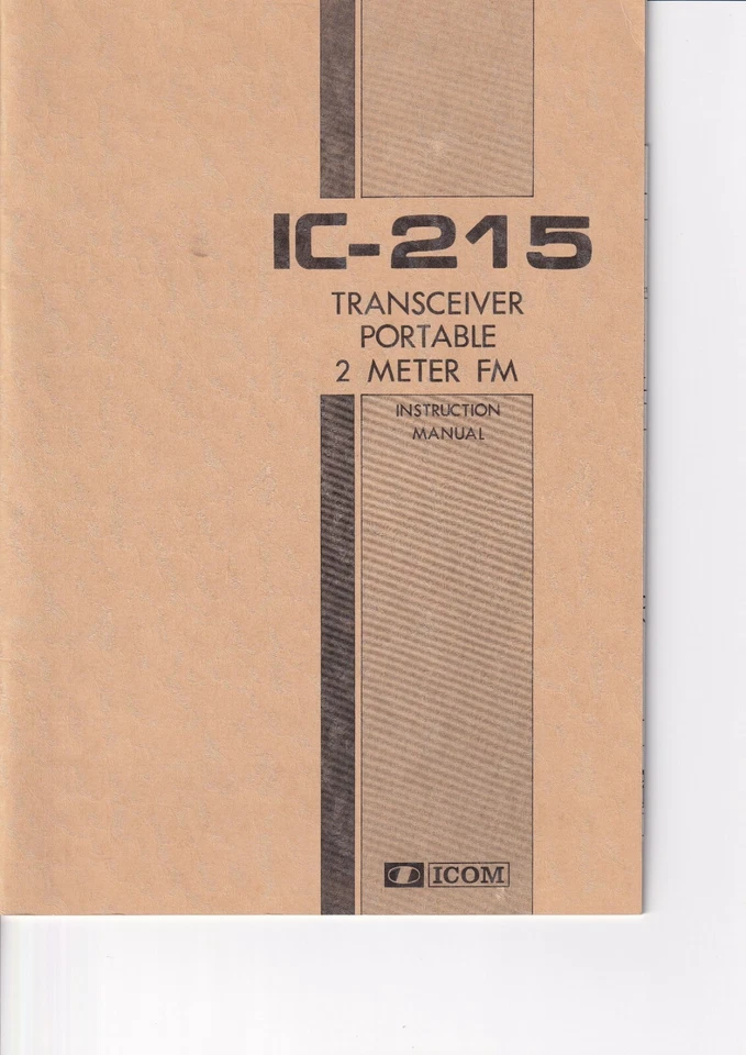Manuale di Istruzioni Con Dello Schema per Icom per IC-215 IN Inglese - Immagine 1 di 1