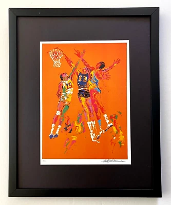 Arte Pop Firmado LeRoy Neiman "Baloncesto" Montado y con Marco Nuevo Foto 1 de 3