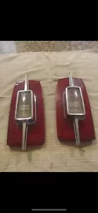 1966 FORD FAIRLANE TAIL LAMP LENSES W/ BACKUP ((PAIR) BOTH HAVE HAIR LINE CRACKS - Picture 1 of 7