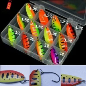 12er Set Box Trout Spoon Set Forellenblinker Blinker Kunstköder Spinnfischen - Bild 1 von 8