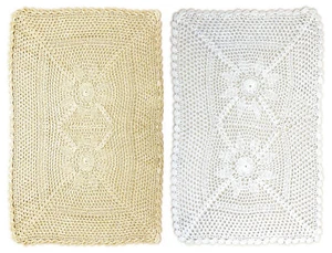 Coprisedia all'uncinetto floreale 100% cotone protezione mobili antimacassar - Foto 1 di 5