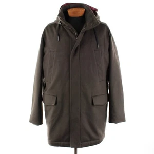 Kired Kiton NWT Kang 2 Cashmere Hooded Down Jacket Size 56 (2XL US) In Brown - Picture 1 of 16