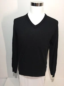 Club Room kleiner Herrenpullover schwarz italienische Merinowollmischung neu mit Etikett $ 70 - Bild 1 von 8