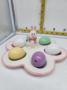 Ostereier Teller Keramik Neu 6 Eier Pastellfarben Tischdeko von Jay - Bild 1 von 7