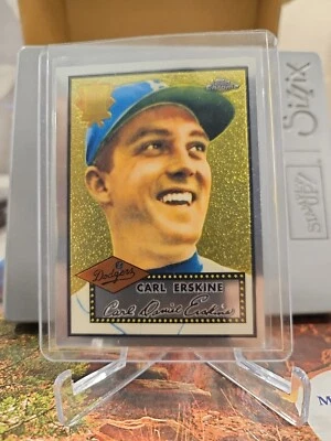 CARL ERSKINE 2001 Topps 1952 World Series GOLD card #52R-3 Brooklyn Dodgers NM - Image 1 of 4