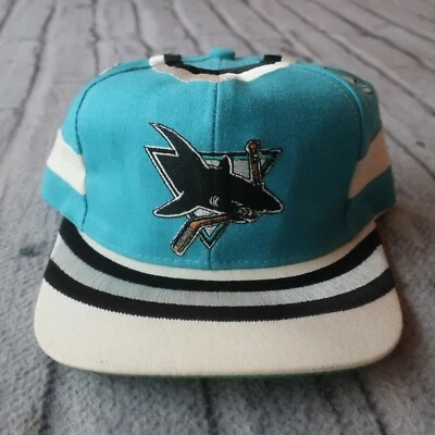 De colección Raro Años 90 San Jose Sharks Snapback Sombrero por Twins Ent Cap Foto 1 de 4