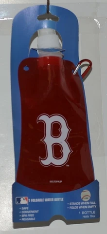 MLB Licensed Boston Red Sox Reusable Foldable Water Bottle Cover