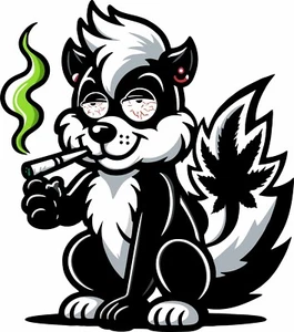 Skunk Weed Pot Leaf Marijuana Funny Truck Window Vinyl Decal Sticker - Bild 1 von 1