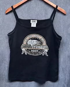 Vtg Sturgis Tank Top Biker Harley Davidson Double Sided Women’s Large Y2k - Picture 1 of 6