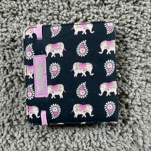 Vera Bradley Elefante Paisley Mini Cuaderno Diario Diario Bolsillo Elástico Rosa - Imagen 1 de 6