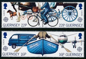 1988 GUERNSEY EUROPA: TRANSPORT SET OF 4 FINE MINT MNH - Bild 1 von 1