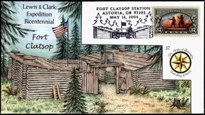 2004 FDC LEWIS & CLARK BICENTENNIAL COLLINS HAND COLORED CACHET - Bild 1 von 1