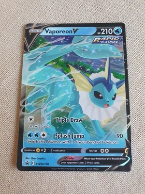 Pokemon Vaporeon V SWSH150 Sword & Shield Ultra Rare Promo - image 1 of 2