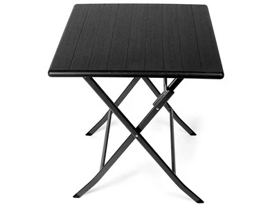 Gartentisch quadratisch, klein, schwarz, 61,5 × 61,5 × 72,5 cm - N - Bild 1 von 4