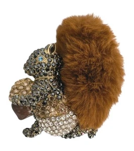 Heidi Daus "Harvest" Crystal Enamel Bushy Tail Chipmunk Pin Brooch-NWT-$189.95 - Picture 1 of 3