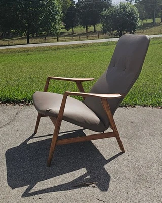 Alf Svensson para Fritz Hansen Lounge Chair Dinamarquês Meio Século Moderno, Couro - Imagem 1 de 4